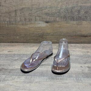 Dolce Vita Metallic Leather Thong Women's Size 8